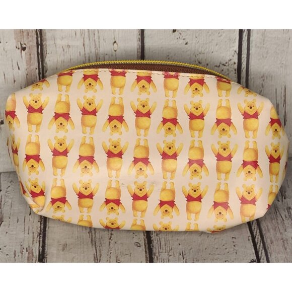 10" Disney Winnie The Pooh Allover Print Makeup Bag School Pencil Case Cosmetics - Picture 2 of 4